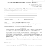 Autorizzazione Uscita Autonoma PDF da scaricare