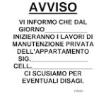 Avviso lavori condominio PDF da scaricare