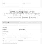 Comunicazione inizio lavori PDF da scaricare