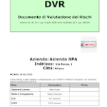 DVR documento valutazione rischi fac simile PDF