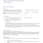 Lettera di auguri per nascita fac simile PDF