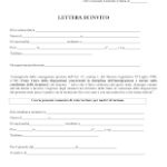 Lettera di invito formale fac simile PDF
