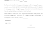 Lettera recesso contratto fac simile PDF