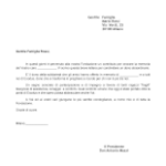 Lettera di ringraziamento fac simile PDF